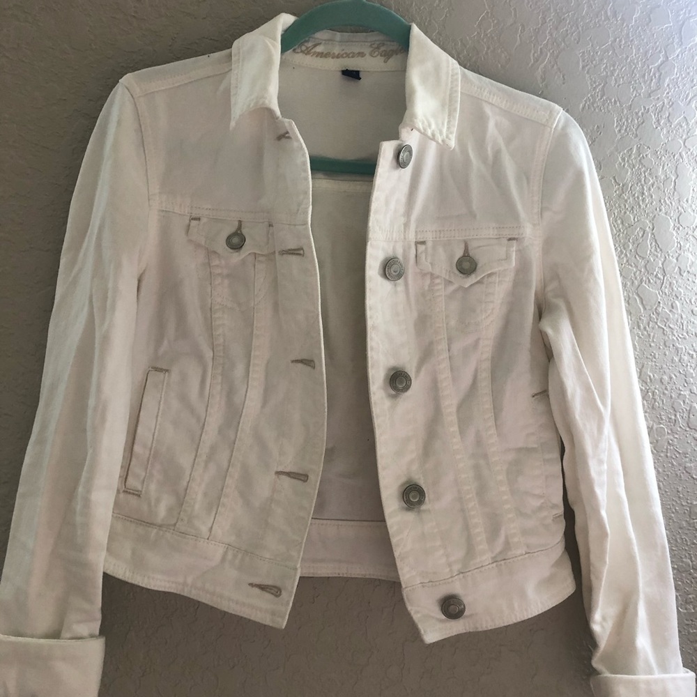 White denim Cropped jacket